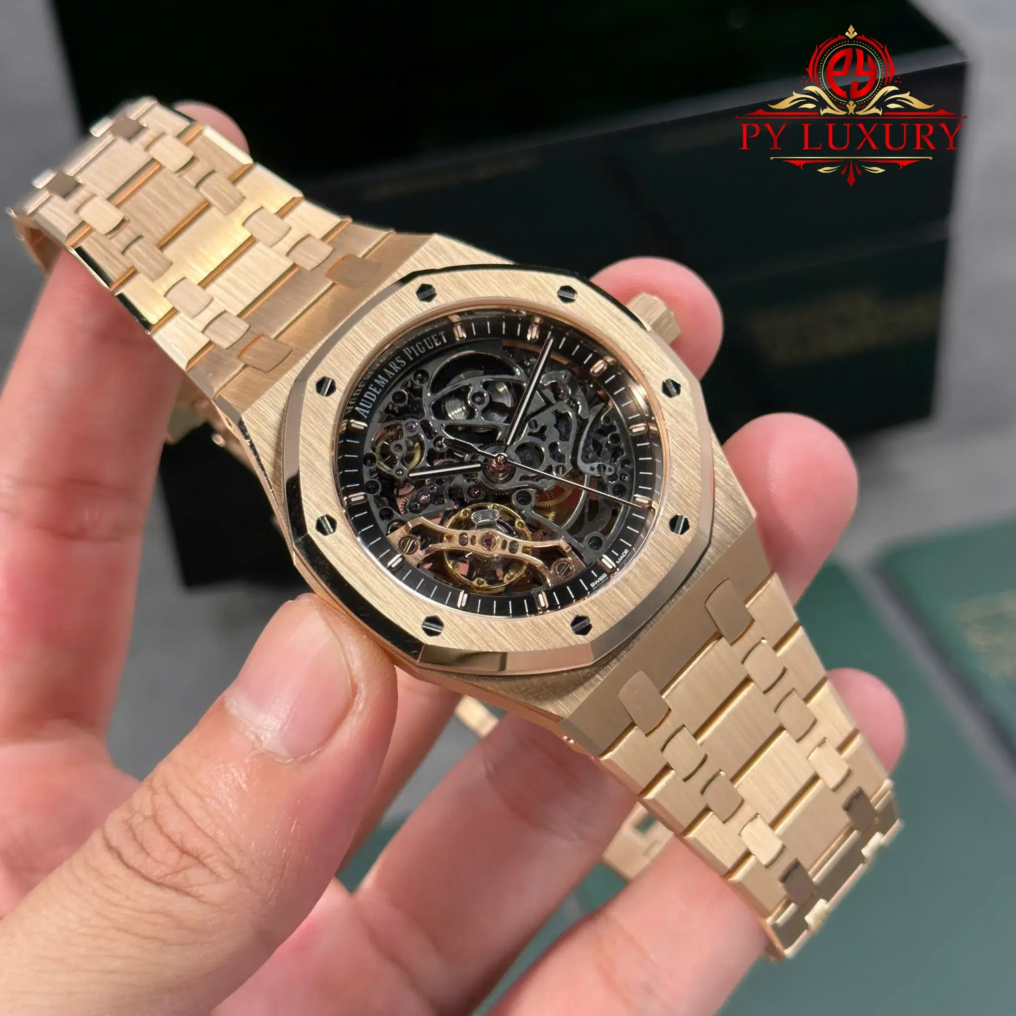 Audemars Piguet Royal Oak 15407OR Double Balance Wheel Openworked Custom Made CNC 18K Solid Rose Gold 41mm - 5