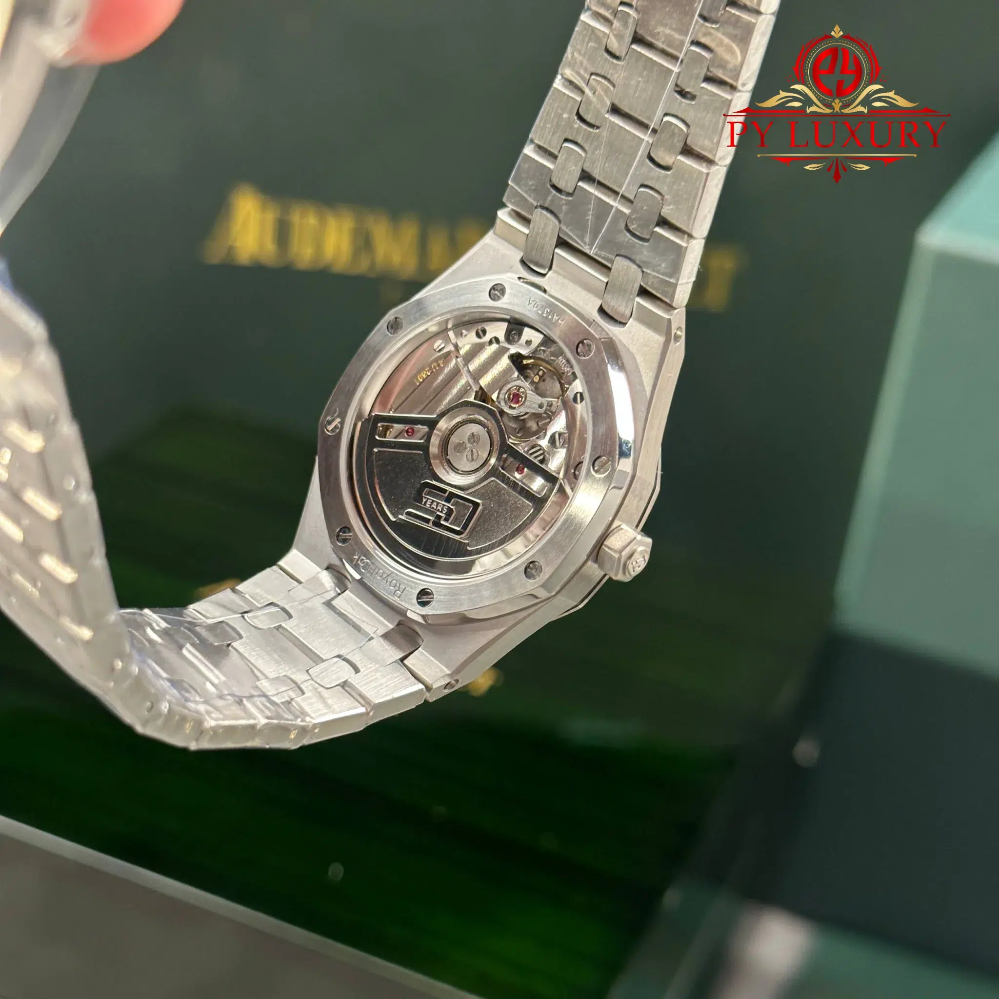Audemars Piguet Royal Oak 77451ST Selfwinding Ice Blue Dial Diamond Bezel Best Replica 34mm - 10