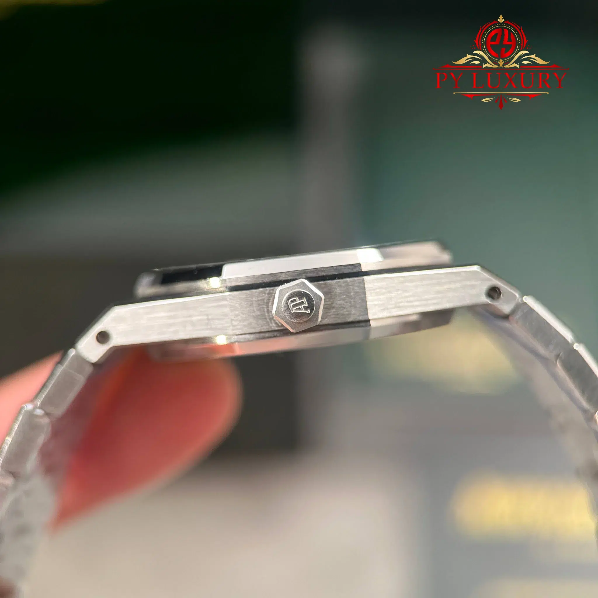 Audemars Piguet Royal Oak 77451ST Selfwinding Ice Blue Dial Diamond Bezel Best Replica 34mm - 9