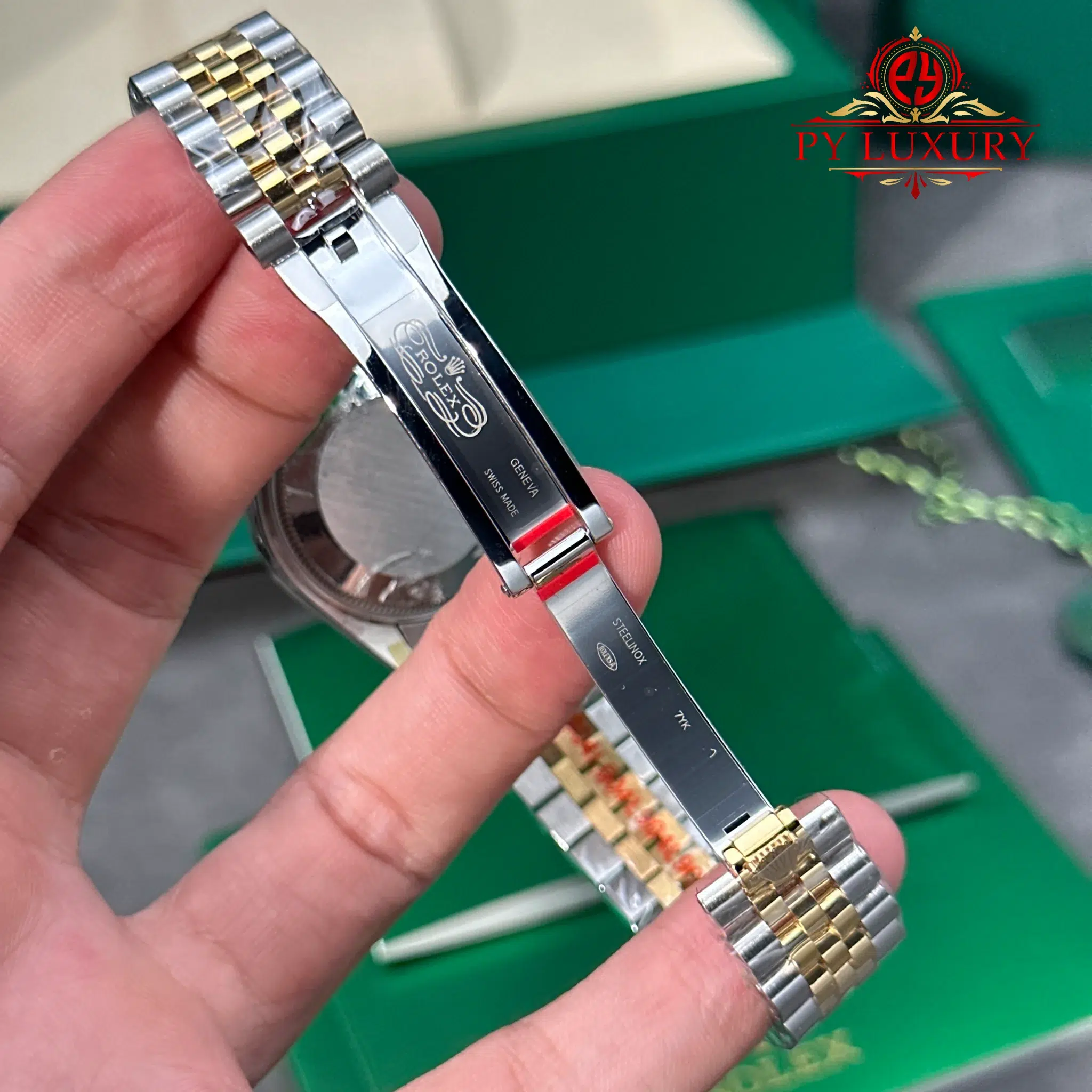 Rolex Datejust 278273-0016 Steel Yellow Gold Olive Green VI Diamond Dial Jubilee Bracelet - 11