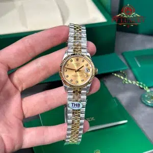 Rolex Datejust 278273-0026 Steel & Yellow Gold Champagne-colour Diamond-set Dial Jubilee Bracelet Best Replica 31mm THB Factory
