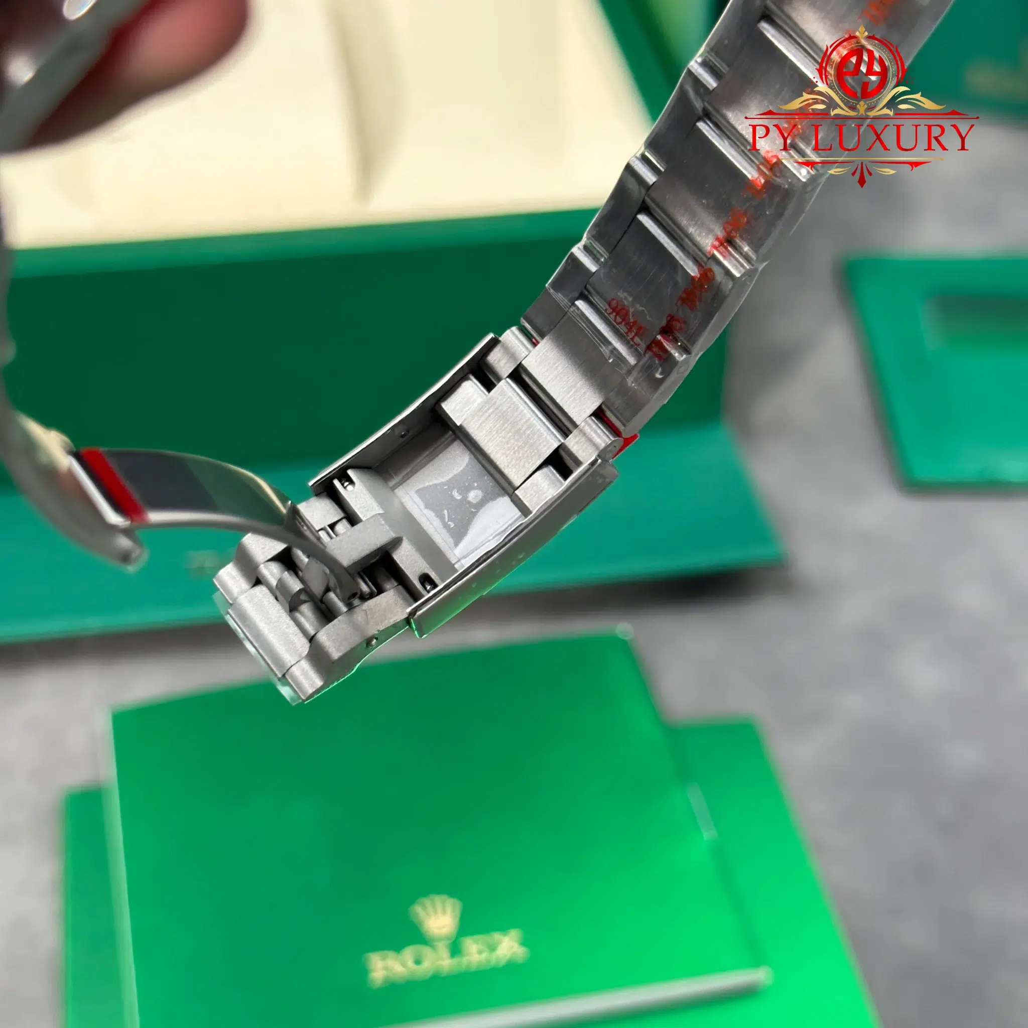 Rolex Daytona 126599TRU White Gold Custom Moissanite Black Dial Ruby Bezel Super Clone Gained Weight 215g (Free Sprung) - 14