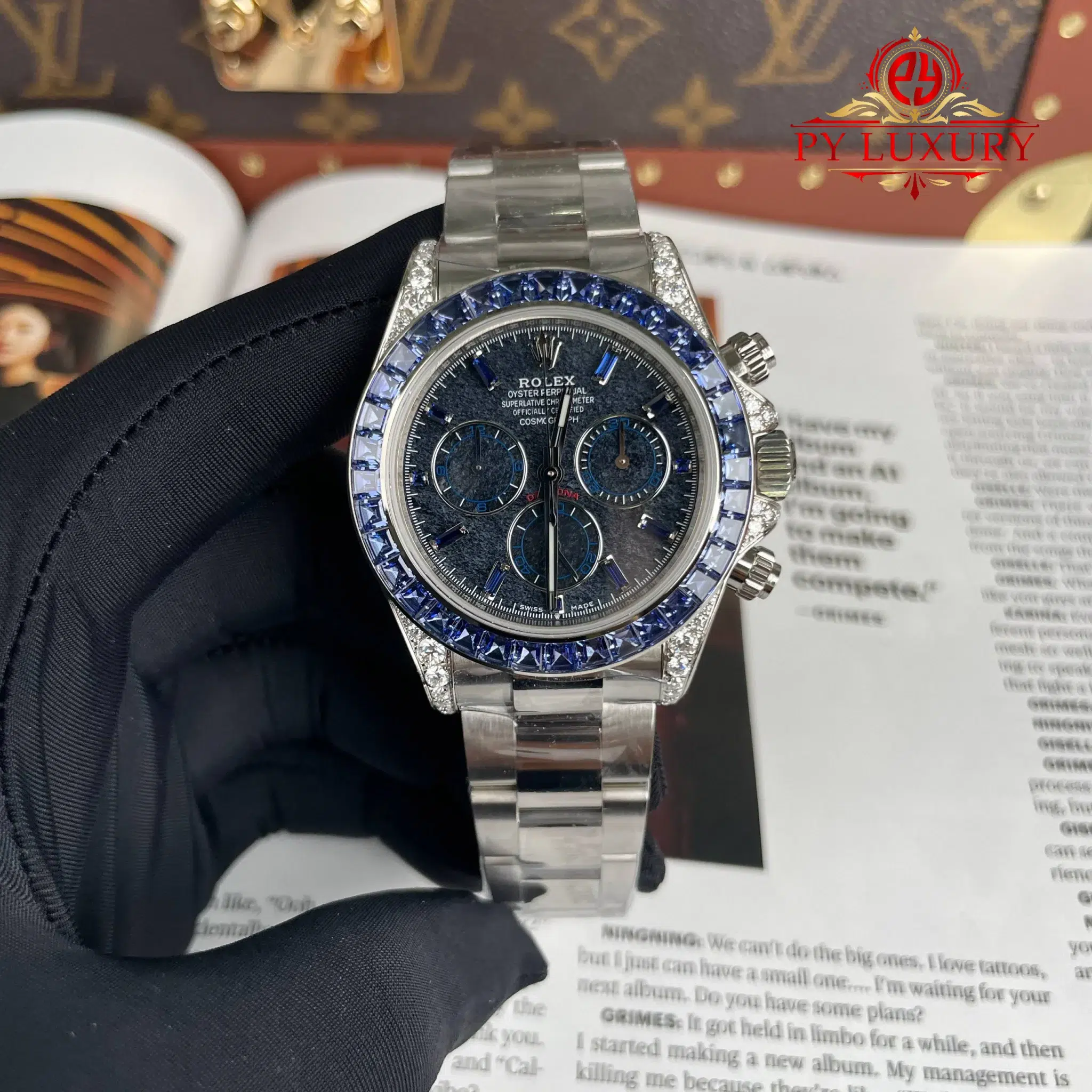 Rolex Daytona 126599TSA Stone Dial Blue Sapphire Bezel Super Clone Gained Weight 215g Top Quality - 1