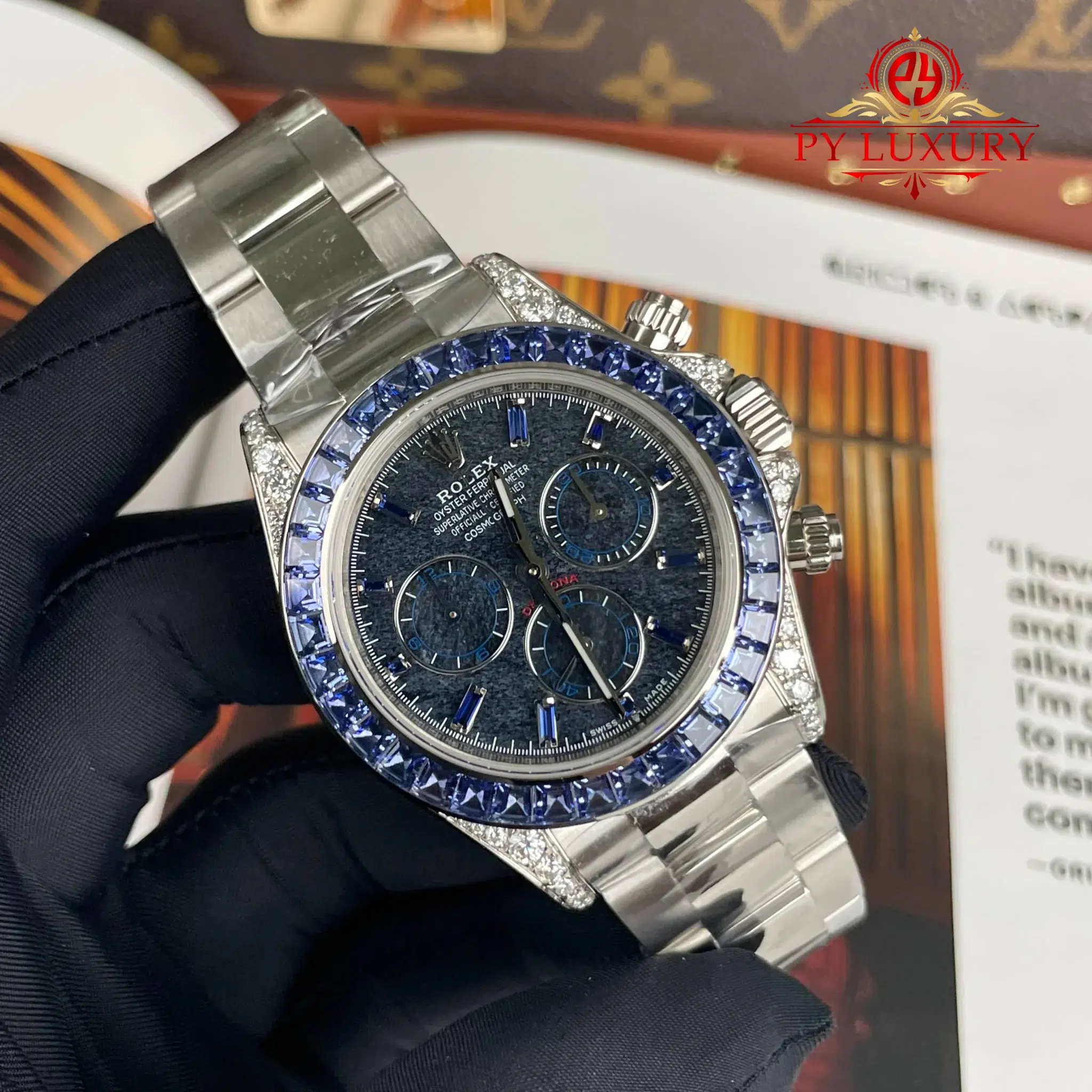 Rolex Daytona 126599TSA Stone Dial Blue Sapphire Bezel Super Clone Gained Weight 215g Top Quality - 2