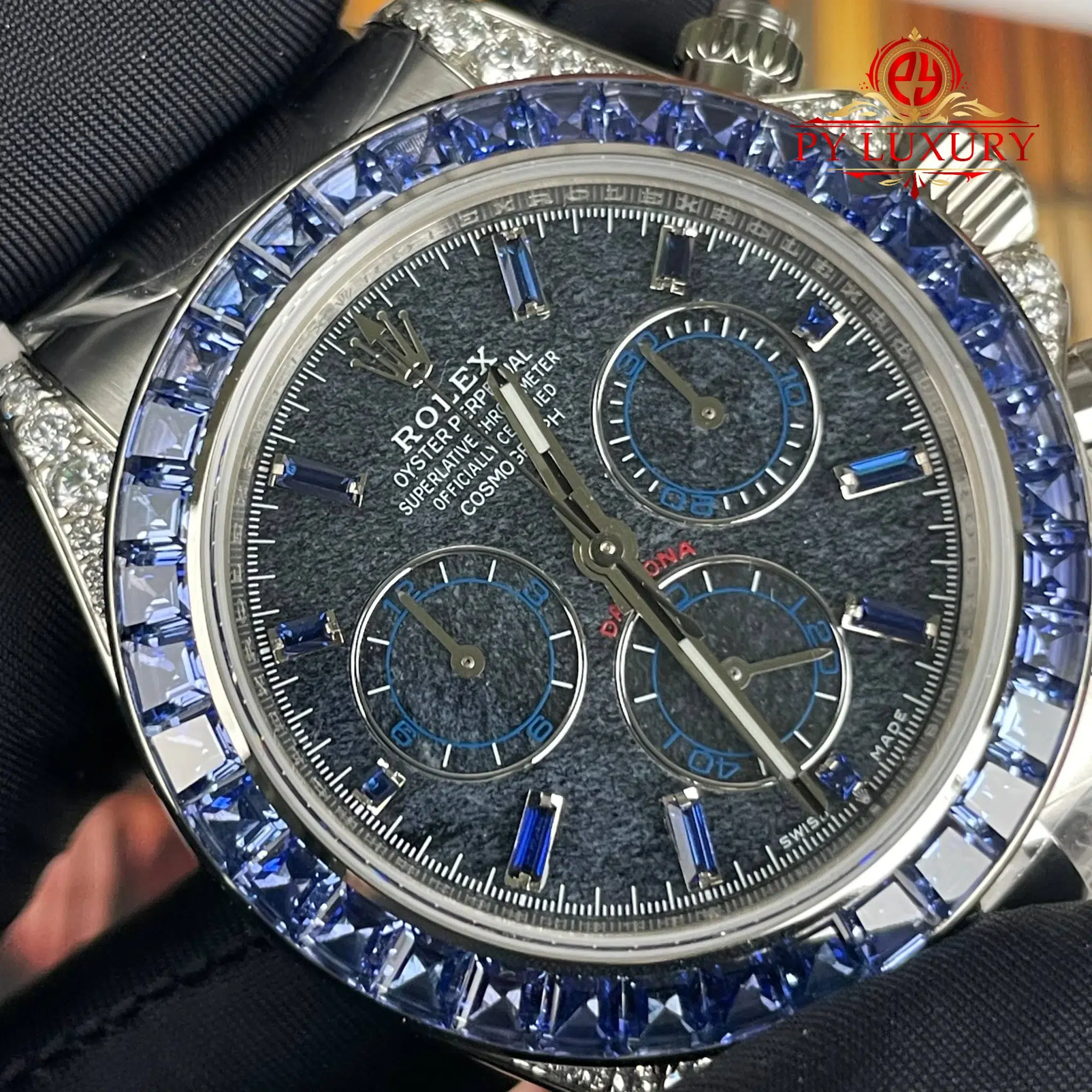 Rolex Daytona 126599TSA Stone Dial Blue Sapphire Bezel Super Clone Gained Weight 215g Top Quality - 4