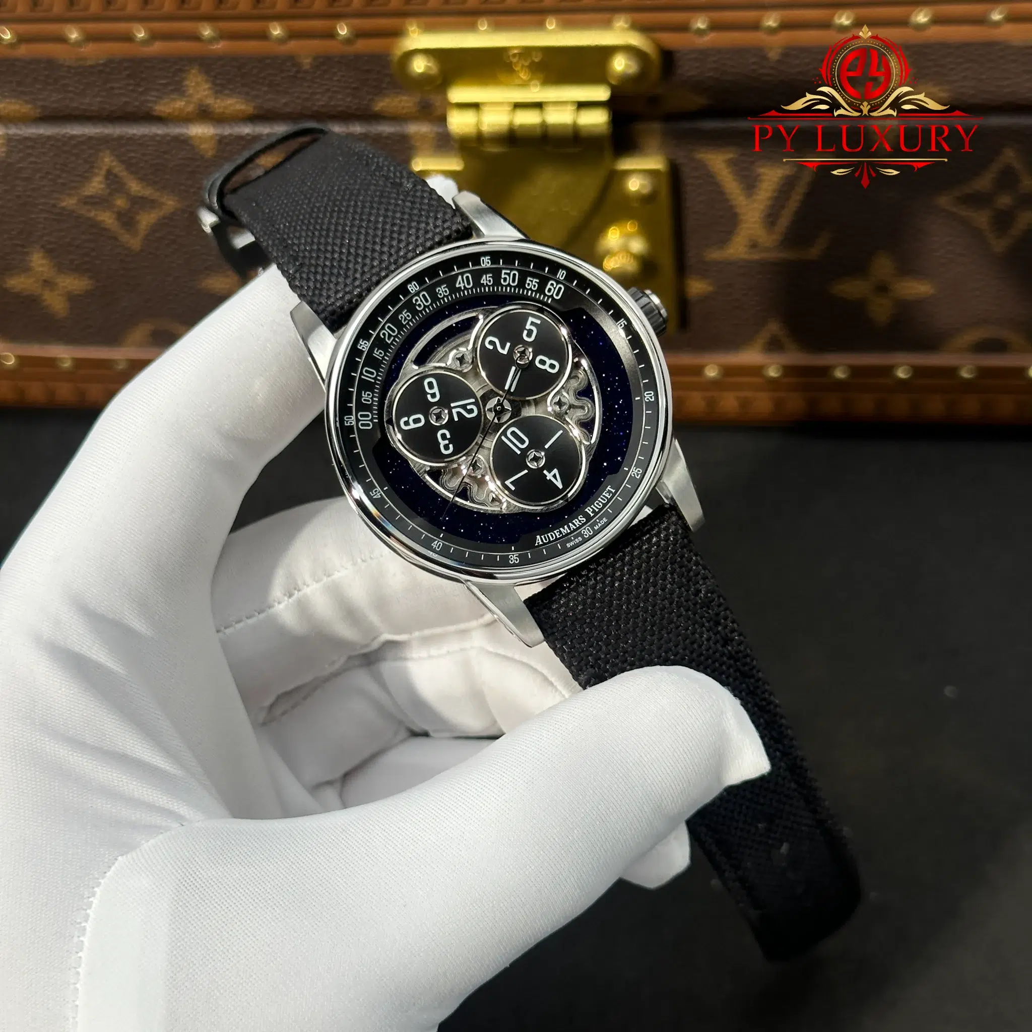 Audemars Piguet Code 11.59 Selfwinding Starwheel 15212NB Blue Aventurine Dial Fabric Strap - 2