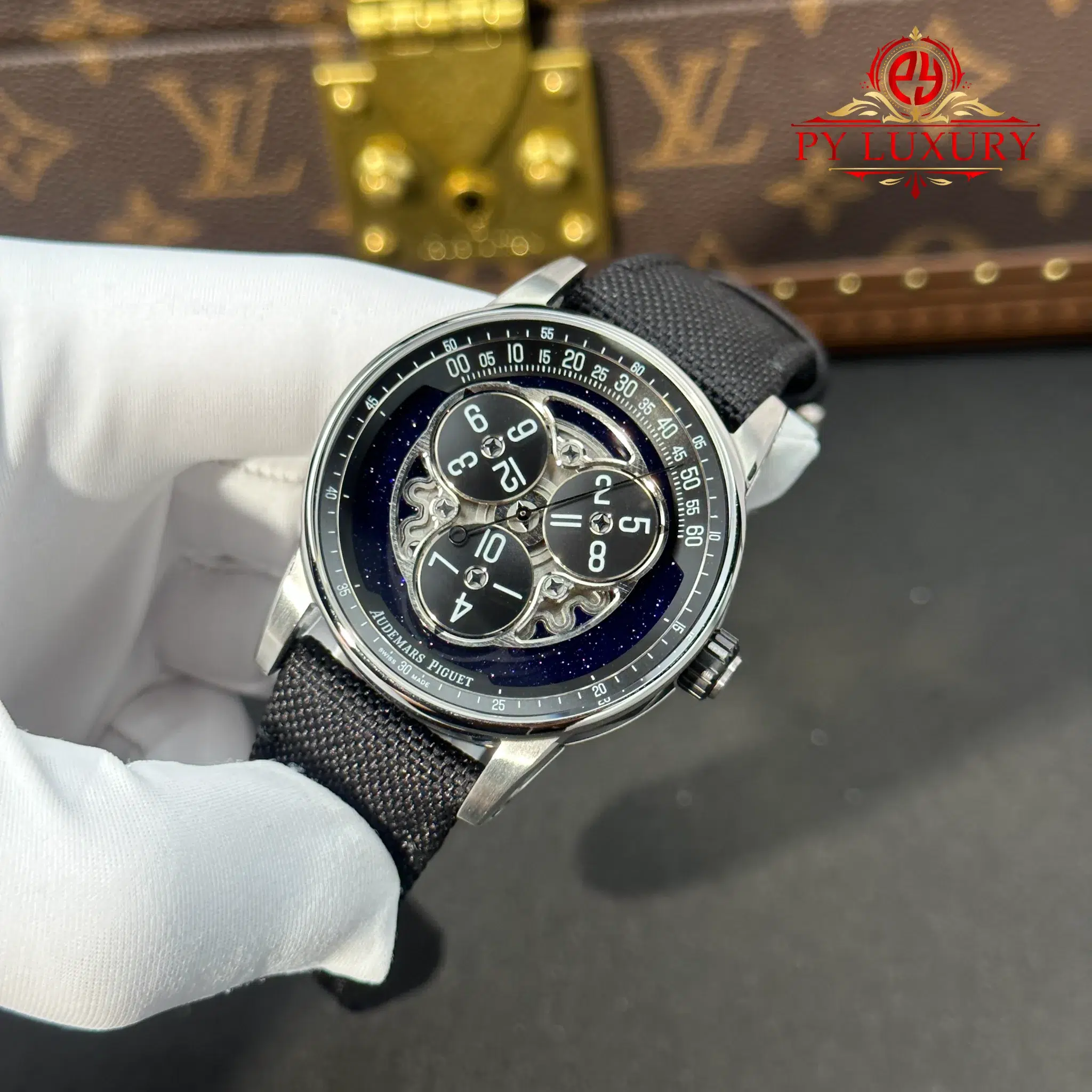 Audemars Piguet Code 11.59 Selfwinding Starwheel 15212NB Blue Aventurine Dial Fabric Strap - 3