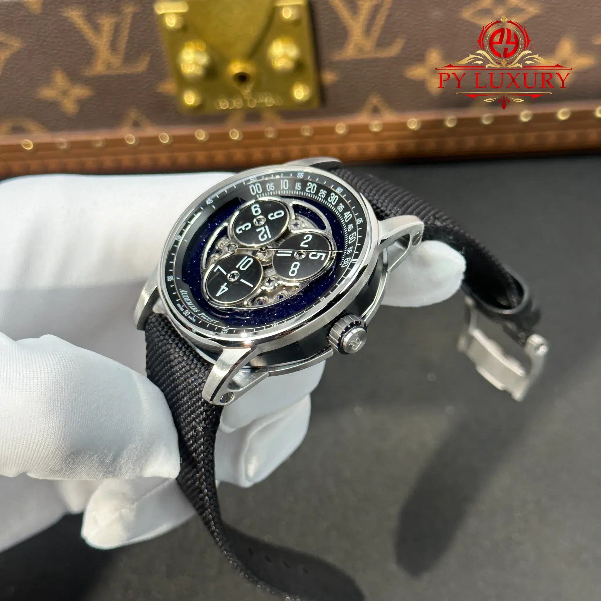 Audemars Piguet Code 11.59 Selfwinding Starwheel 15212NB Blue Aventurine Dial Fabric Strap - 5