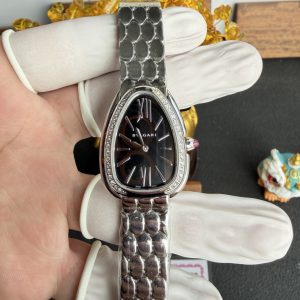 Bvlgari Serpenti Seduttori 103451 Black Dial Diamond Bezel Quartz Best Replica 33mm