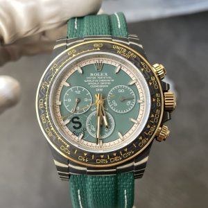 DiW Rolex Gold Daytona HERITAGE 126503 Green Dial Nylon Strap Super Clone Sonic Factory