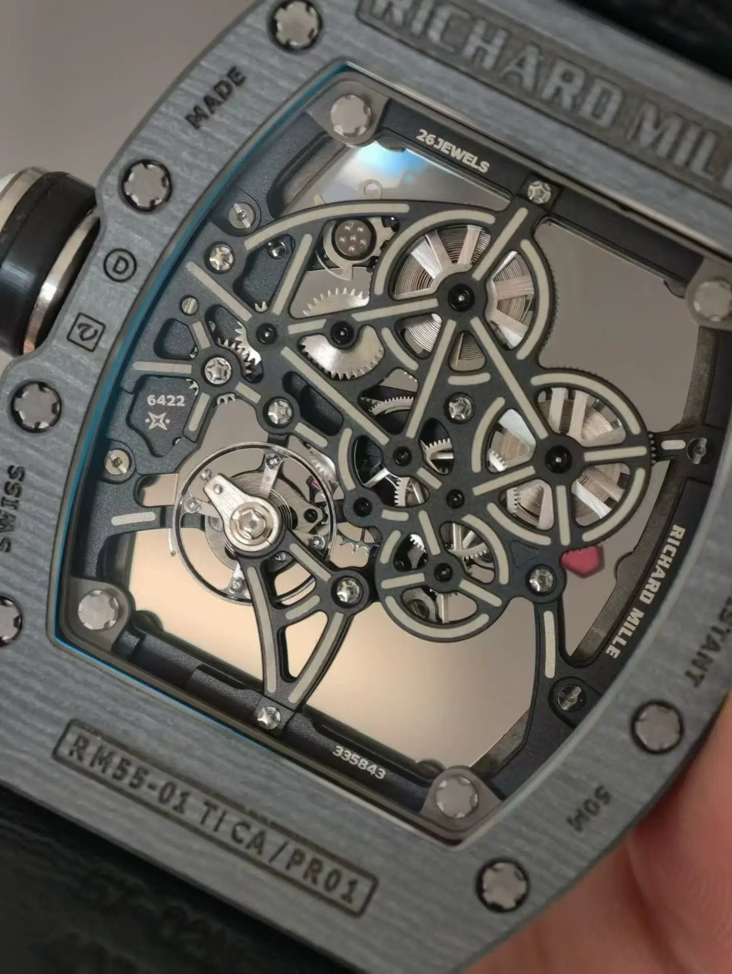 Richard Mille RM55-01 Bubba Watson Grey Quartz TPT Super Clone Custom Made Exclusive Quality - 6