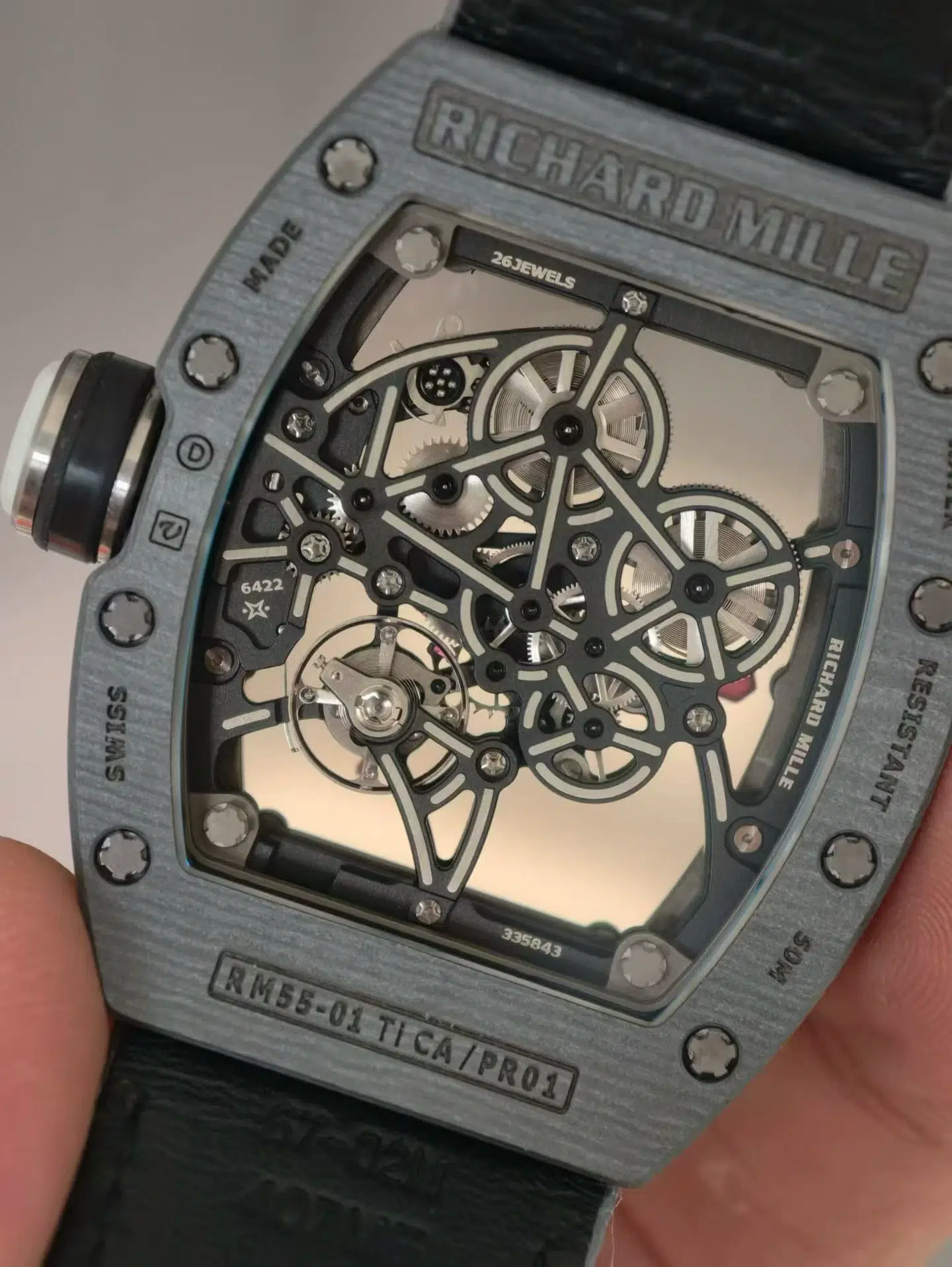 Richard Mille RM55-01 Bubba Watson Grey Quartz TPT Super Clone Custom Made Exclusive Quality - 7