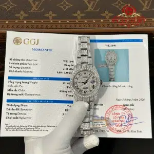 Rolex Datejust 41 Iced Out Moisssanite Roman Dial Oyster Bracelet Super Clone 41mm