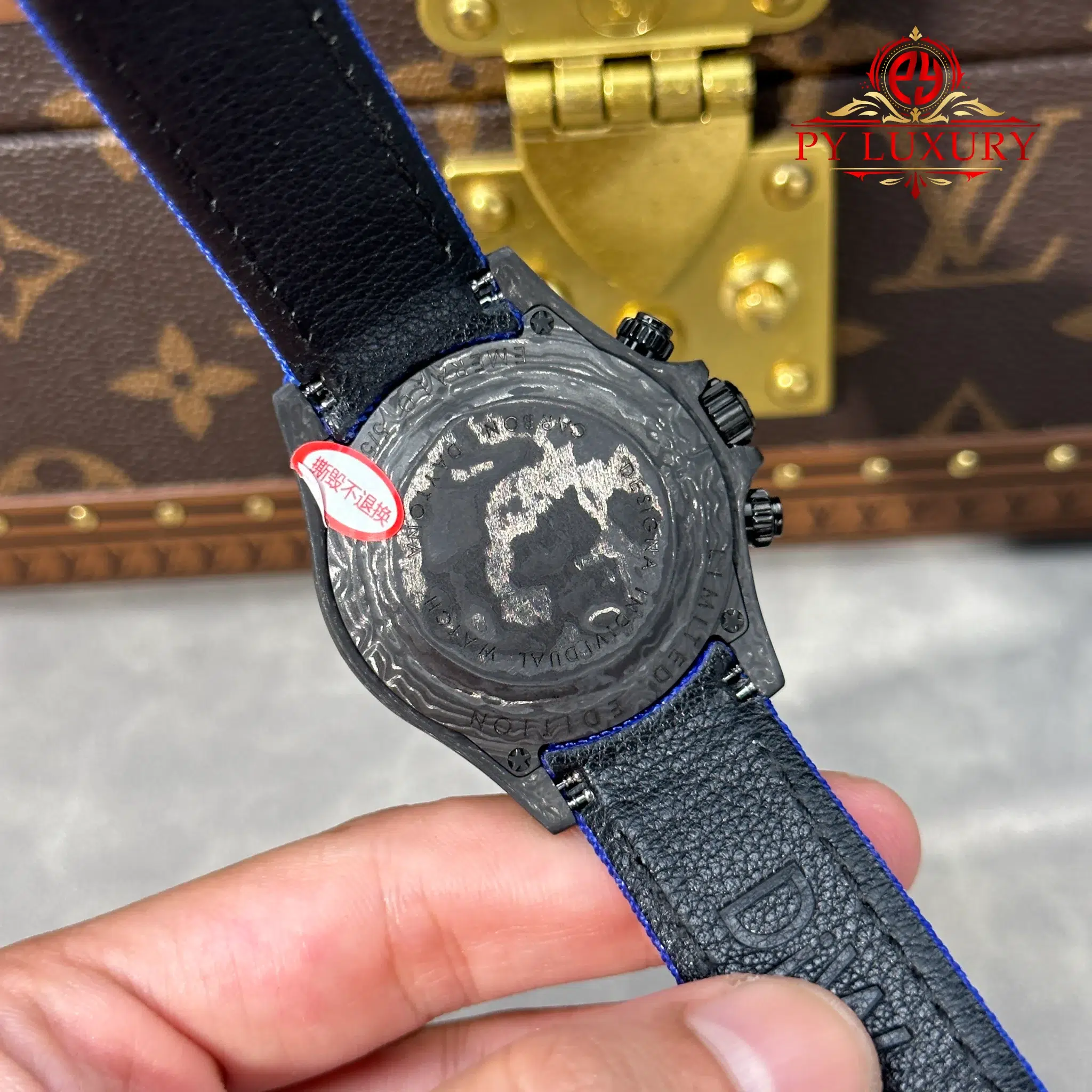Rolex Daytona DiW Black Carbon Fiber Miami Blue Nylon Strap - 9